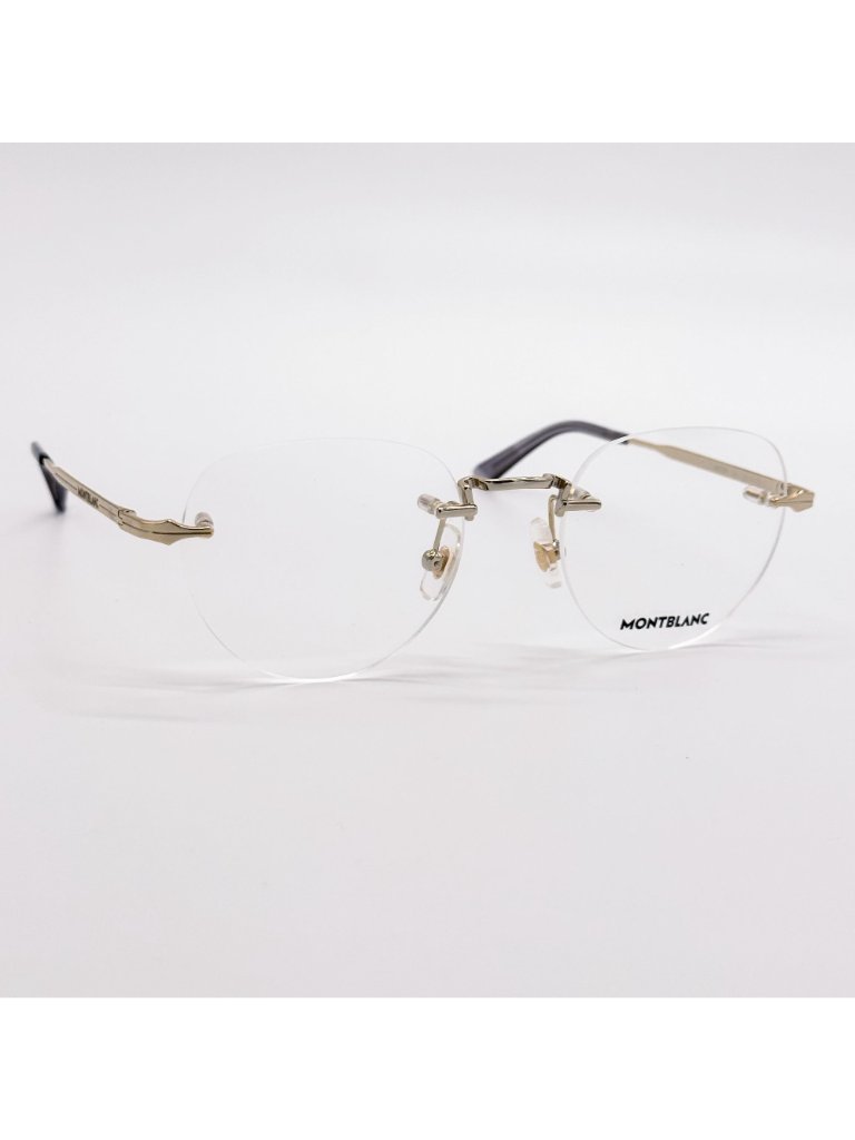New Montblanc Gold Rimless Unisex Eyeglasses Mb0268o 001